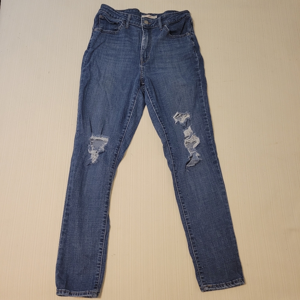 Levi's Women's Blue Distressed Jeans